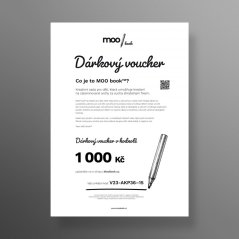 Elektronický dárkový voucher MOO book™ v hodnotě 1 000 Kč