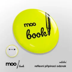 Reflexní připínací ODZNAK MOO book™